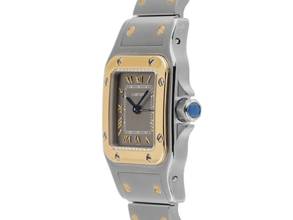 Thumbnail von Cartier Santos Galbée Lady PM kleines Modell Ref.1057930 1991 Full Set sehr gut Vintage Santos Galbee Lady PM kleines Modell