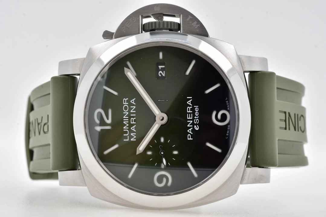  Panerai Luminor Marina eSteel Verde Smeraldo PAM 1356 Green Dial 