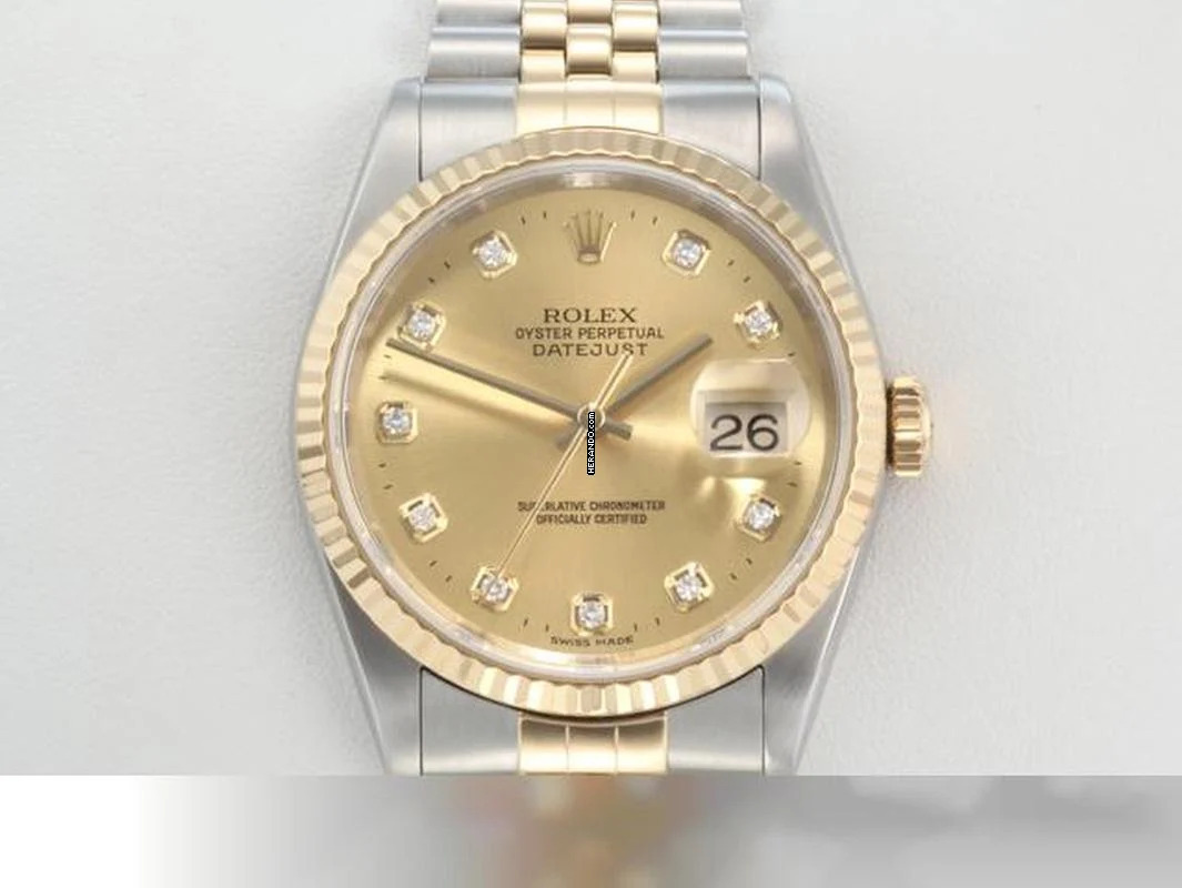 Rolex Datejust 36 36mm 16233 1997 Stahl Gelbgold 750 Diamanten Automatik Stainless Steel 18kt Yellow Gold Jubilé-band Chronometer Oyster