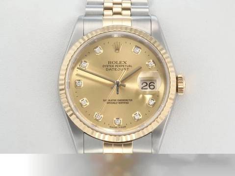  Rolex Datejust 36 36mm 16233 1997 Stahl Gelbgold 750 Diamanten Automatik Stainless Steel 18kt Yellow Gold Jubilé-band Chronometer Oyster 
