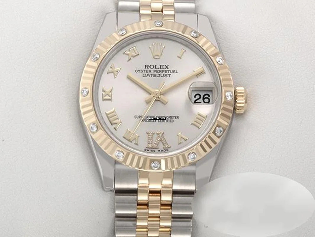  Rolex Datejust 31 31mm 178313 2012 Stahl Gelbgold 750 Diamanten Automatik 