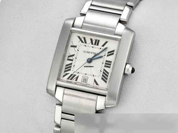  Cartier Tank Française Edelstahl Automatik Damen Herren Stahl Steel 