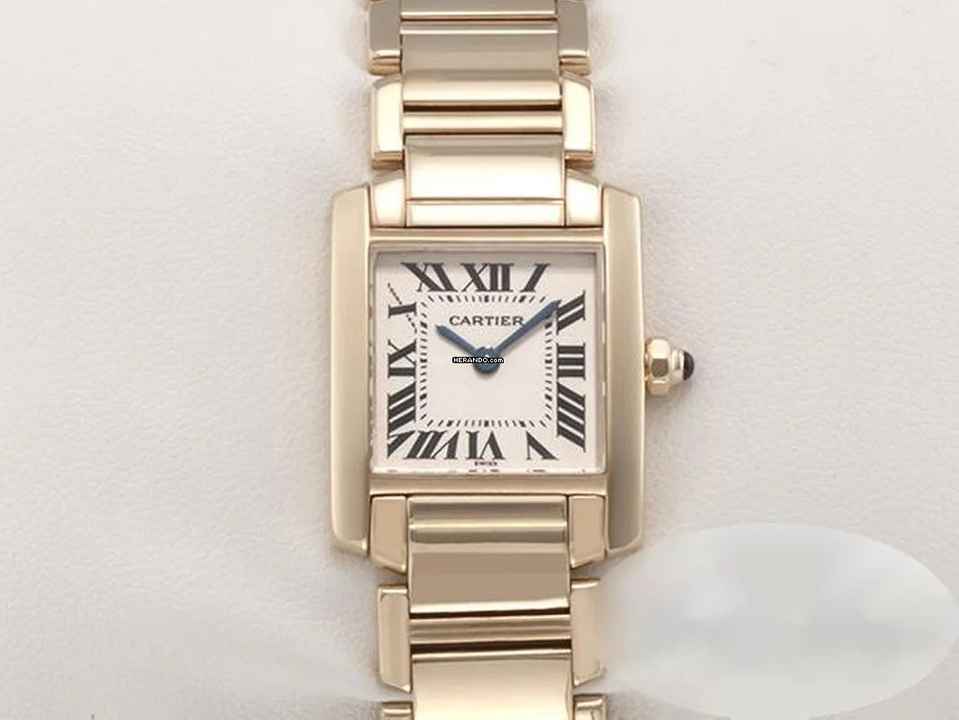  Cartier Tank Française Gelbgold 750 Damen Damenuhr 18kt Yellow Gold 