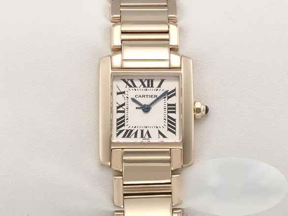  Cartier Tank Française Gelbgold 750 Damen Damenuhr 18kt Yellow Gold 