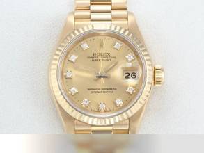 Thumbnail von Rolex Lady-Datejust Gelbgold 750 Diamanten 1991 Automatik Gold Damen