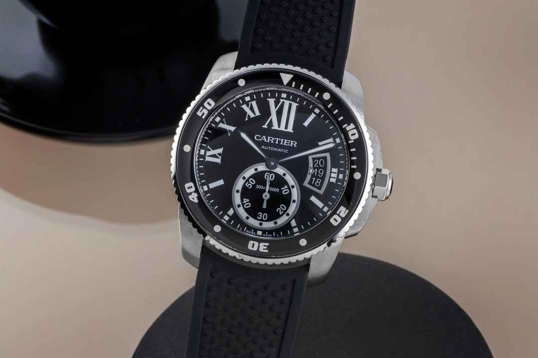  Cartier Calibre de Cartier Diver Edelstahl Automatik Herrenuhr Ref. W7100056 