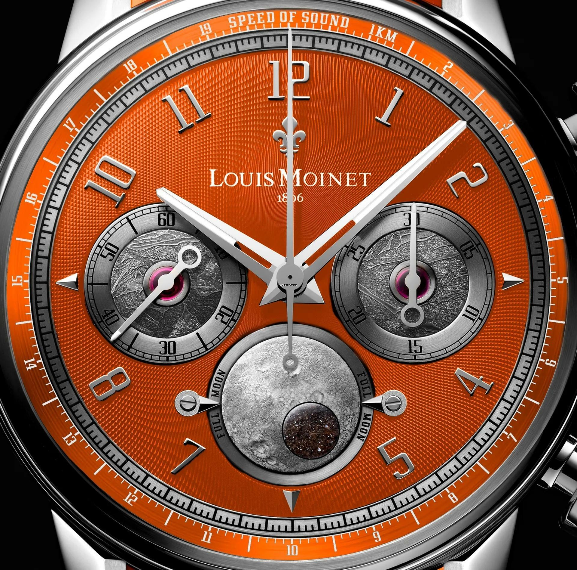  Louis Moinet Speed of Sound Orange Titanium Valjoux 88 Limited Edition only 3 pieces 