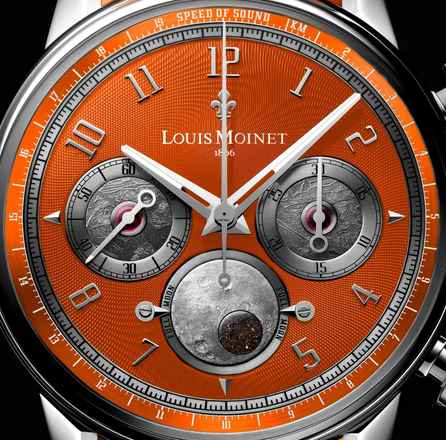  Louis Moinet Speed of Sound Orange Titanium Valjoux 88 Limited Edition only 3 pieces 