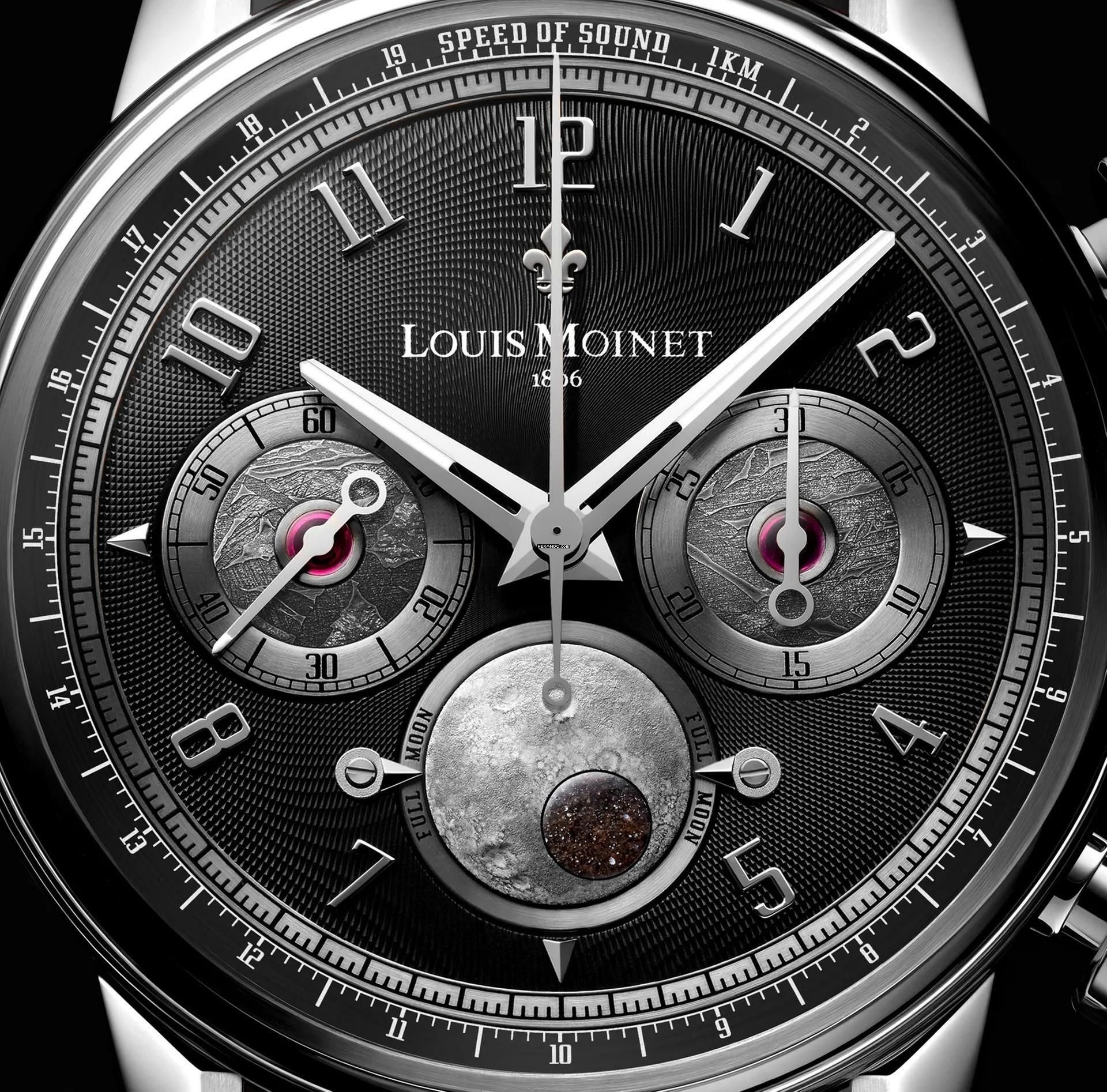  Louis Moinet Speed of Sound Black Titanium Valjoux 88 Limited Edition only 3 pieces 