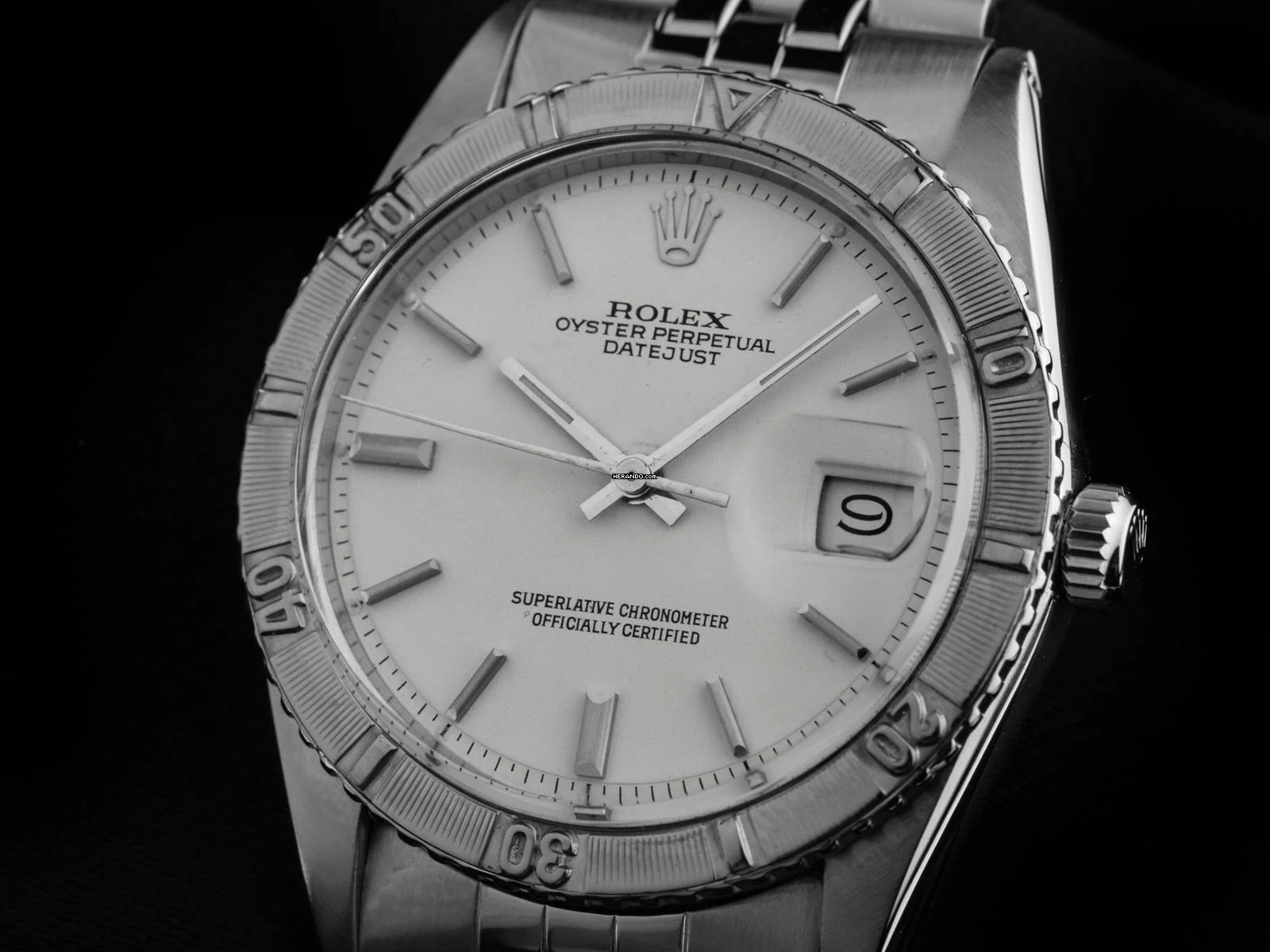 Rolex Datejust Turn-O-Graph Turn-O-Graph Ref.16250 1966 original Box sehr Gut Vintage Datejust Turn-O-Graph Stahl 18kt Weißgold open 6/9