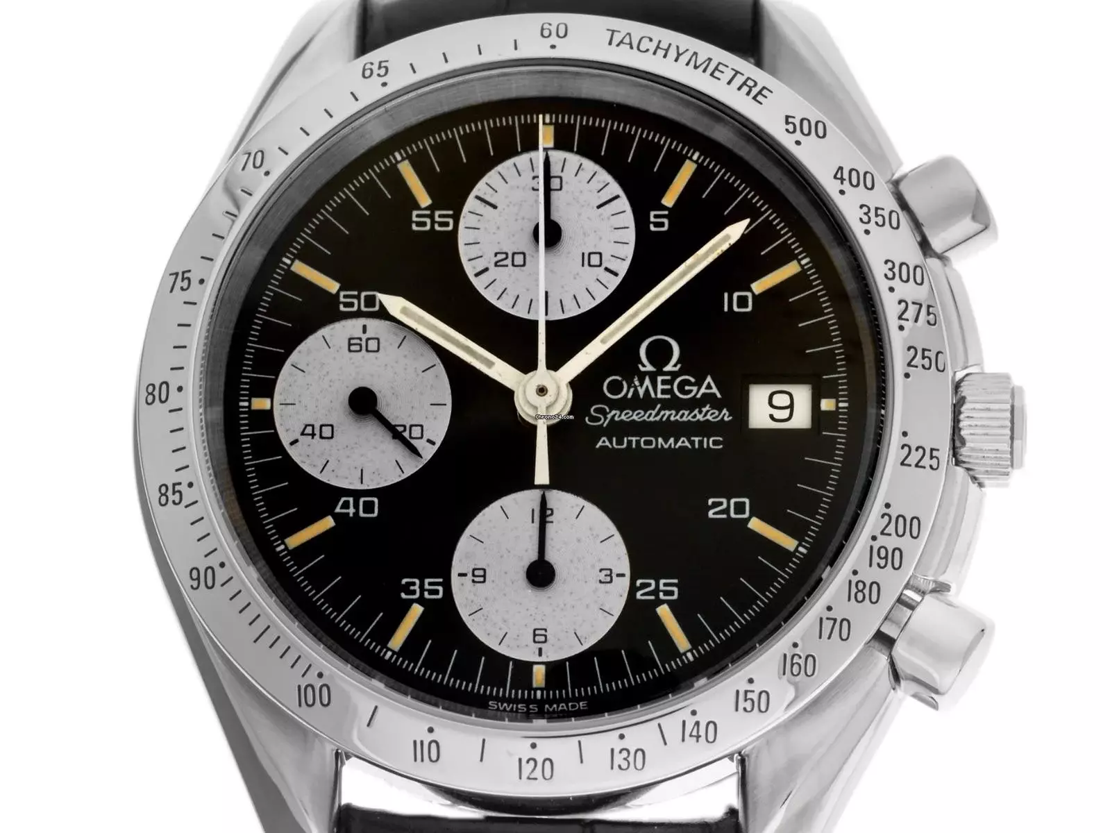  Omega Speedmaster Date Ref.1750.043 1995 Box sehr gut Vintage Speedmaster Date Automatic 