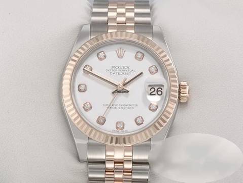  Rolex Datejust 31 31mm 178271 2018 Edelstahl Rosegold 750 Diamanten Automatik Stainless Steel 18kt Rose Gold Jubilé-band Chronometer White Dial 