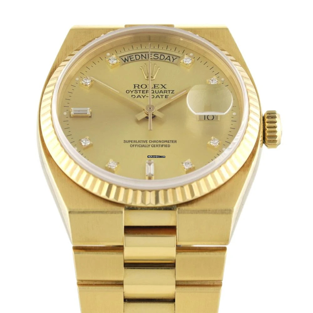 Rolex Day-Date Oysterquartz Diamond Dial Ref.19018