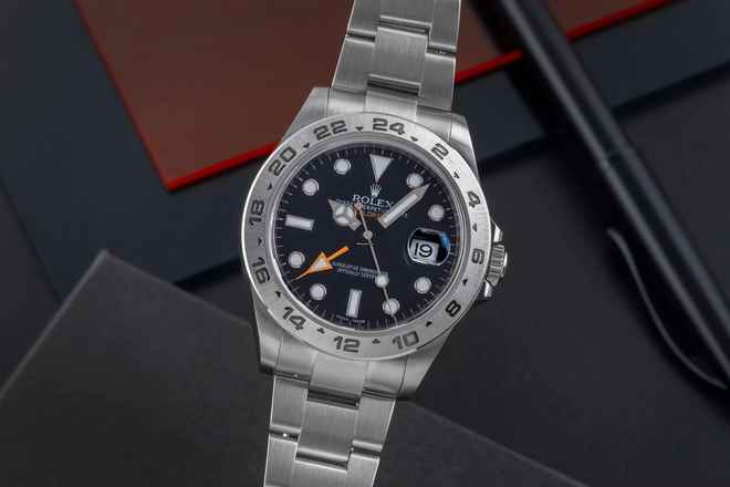  Rolex Explorer II Black Dial Edelstahl Automatik Ref. 216570 Box & Papiere 