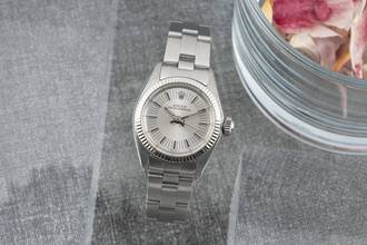 Thumbnail von Rolex Oyster Perpetual Stahl / Weissgold Automatik Damenuhr Ref. 6719 Vintage