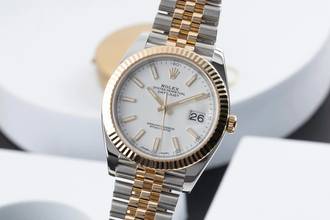 Thumbnail von Rolex Datejust 41 White Dial Stahl / Gold Automatik Herren Ref. 126333 B&P 2018