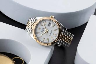 Thumbnail von Rolex Datejust 41 White Dial Stahl / Gold Automatik Herren Ref. 126333 B&P 2018