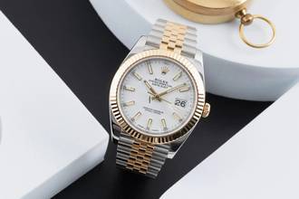 Thumbnail von Rolex Datejust 41 White Dial Stahl / Gold Automatik Herren Ref. 126333 B&P 2018