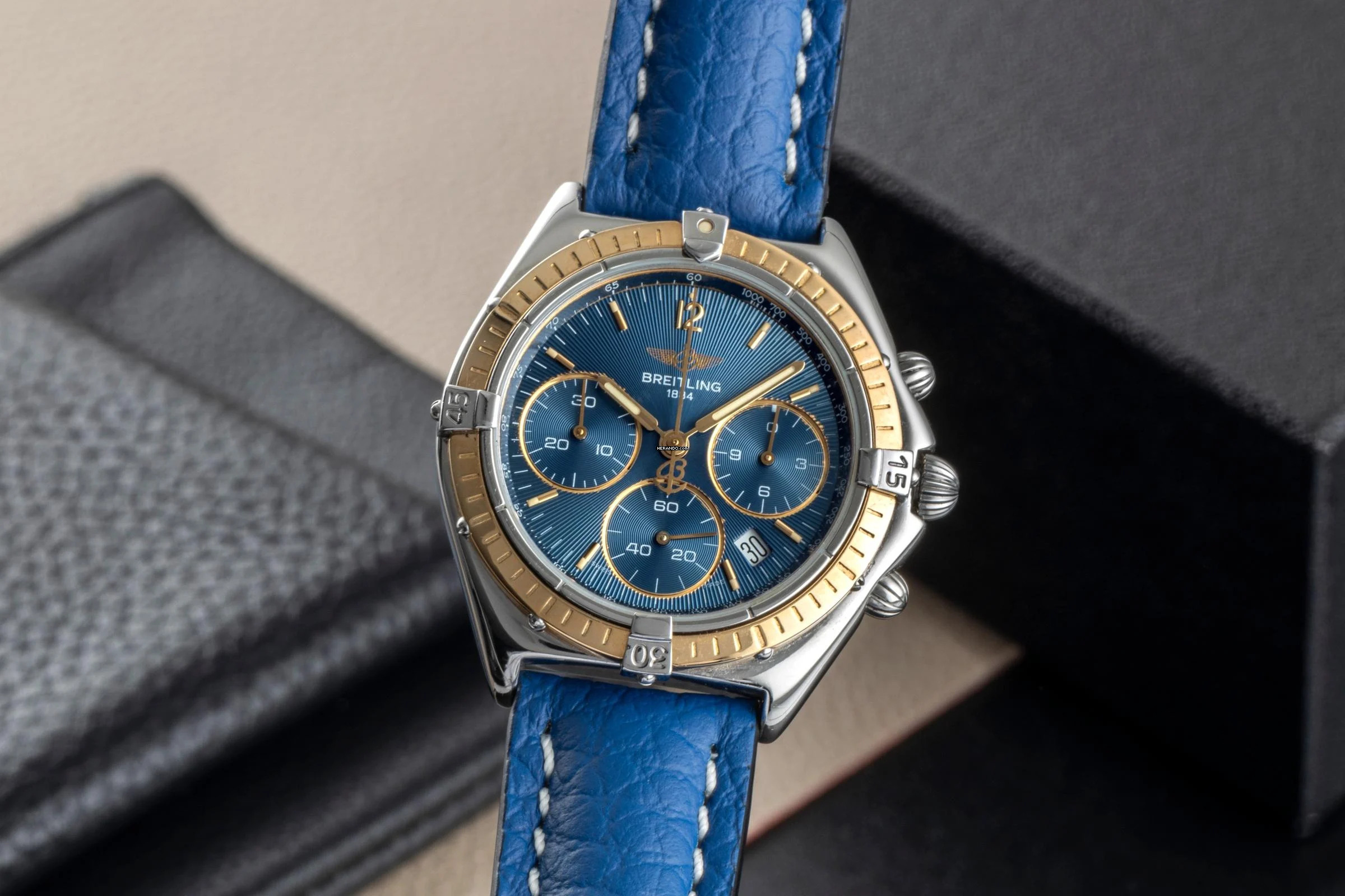 Breitling Windrider Sextant Datum Stahl / Gold Herrenuhr Ref. D55046