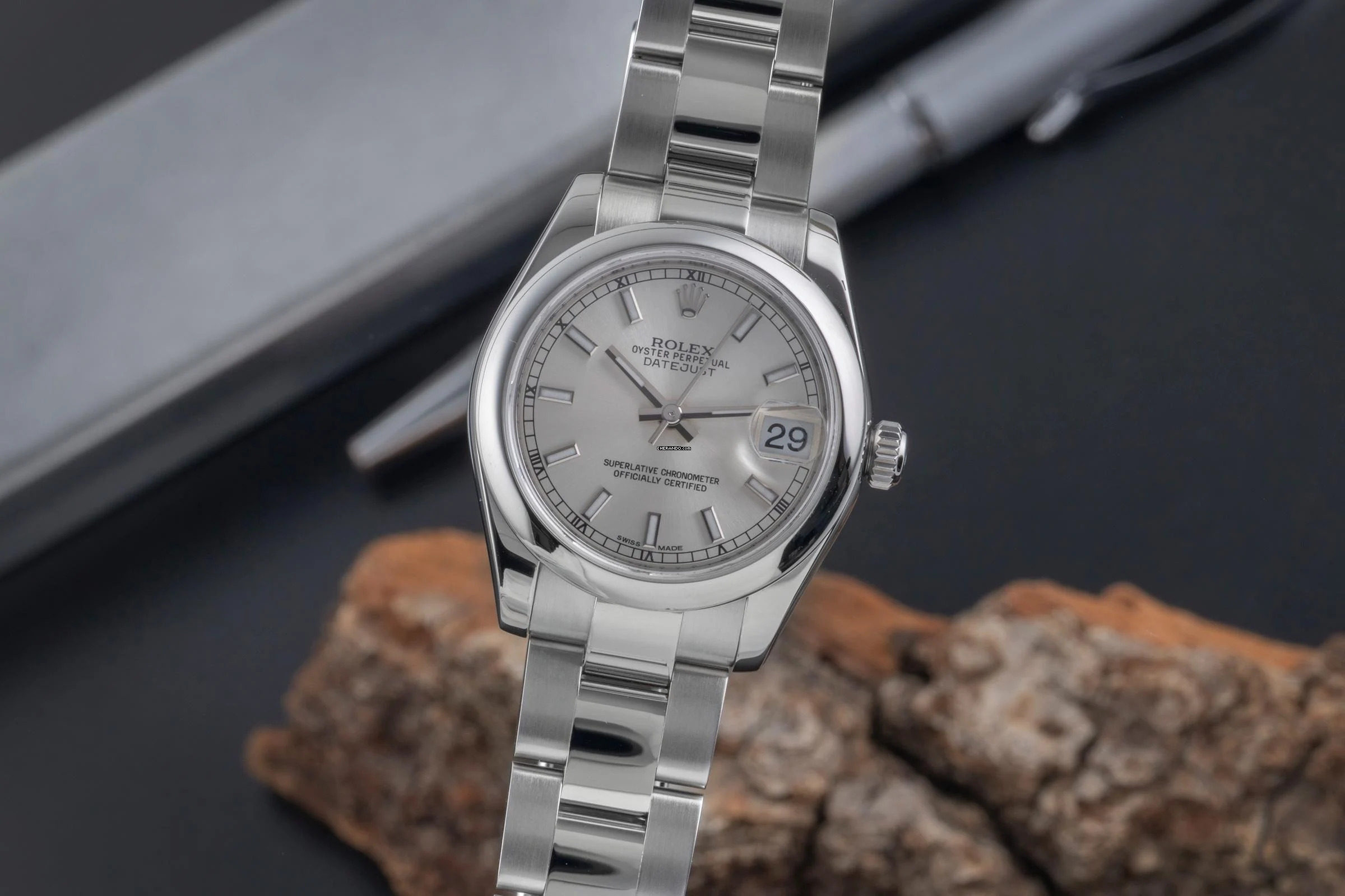 Rolex Datejust 31 Stahl Automatik Damenuhr Ref. 178240 Box & Papiere 2012