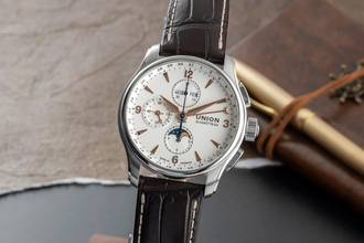 Thumbnail von Union Glashütte Belisar Chronograph Stahl Automatik Herrenuhr Ref. D0024251 B&P