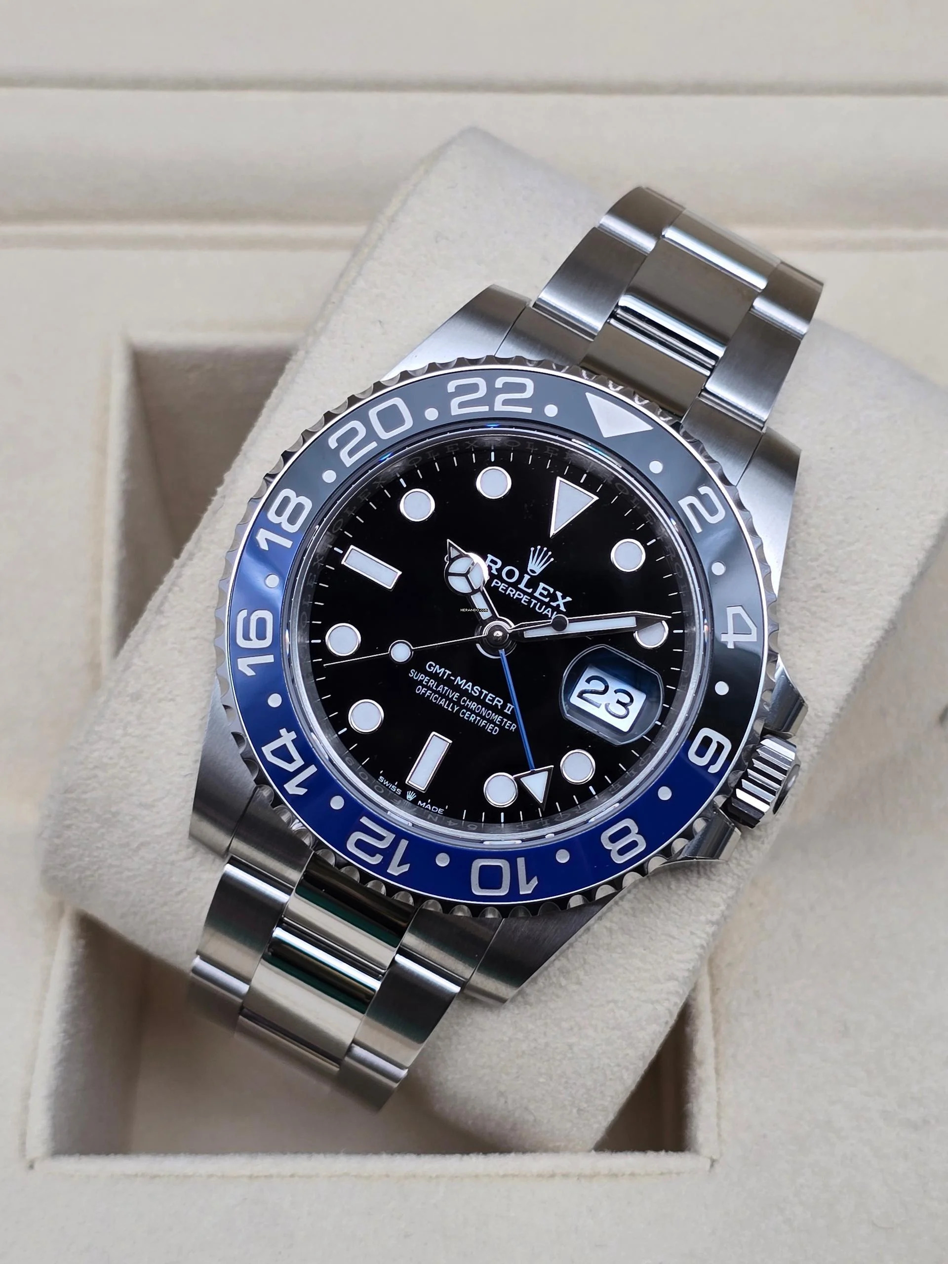 Thumbnail von Rolex GMT-Master II Batman 126710BLNR Oyster Bracelet Unworn/Like New Full Set 3-2023 (Unpolished)