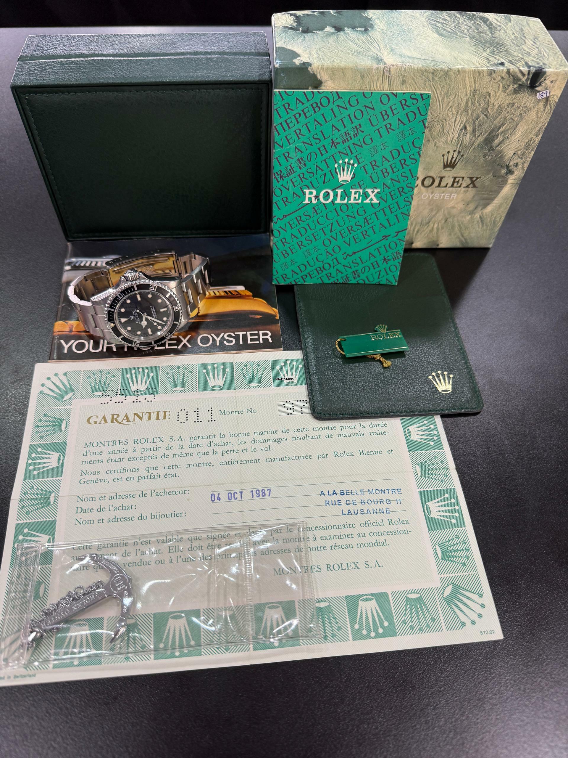 Thumbnail von Rolex Submariner (No Date) 5513 Glossy Dial Full Set circle 1987
