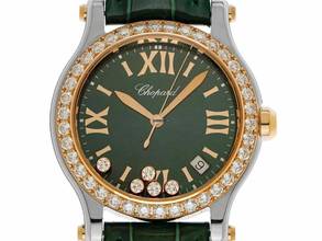 Thumbnail von Chopard Happy Sport Ref.278582-6007 2021 Full Set wie Neu Happy Sport Green Dial Diamanten