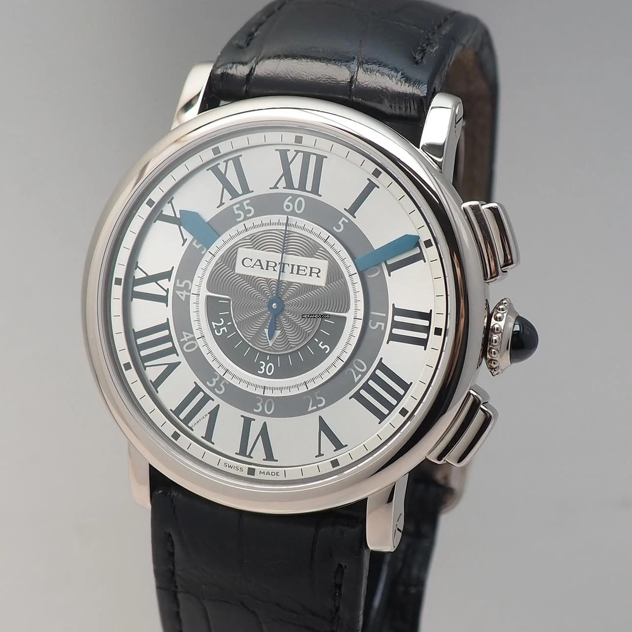  Cartier Rotonde de Cartier Cetral Chronograph WG 18k/750 B&P+Cartier Service 
