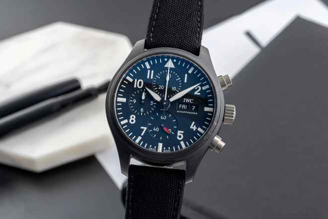  IWC Fliegeruhr Chronograph Top Gun Pilot´s Watch Chronograph Top Gun Keramik Automatik Ref IW389101 Papers 2019 