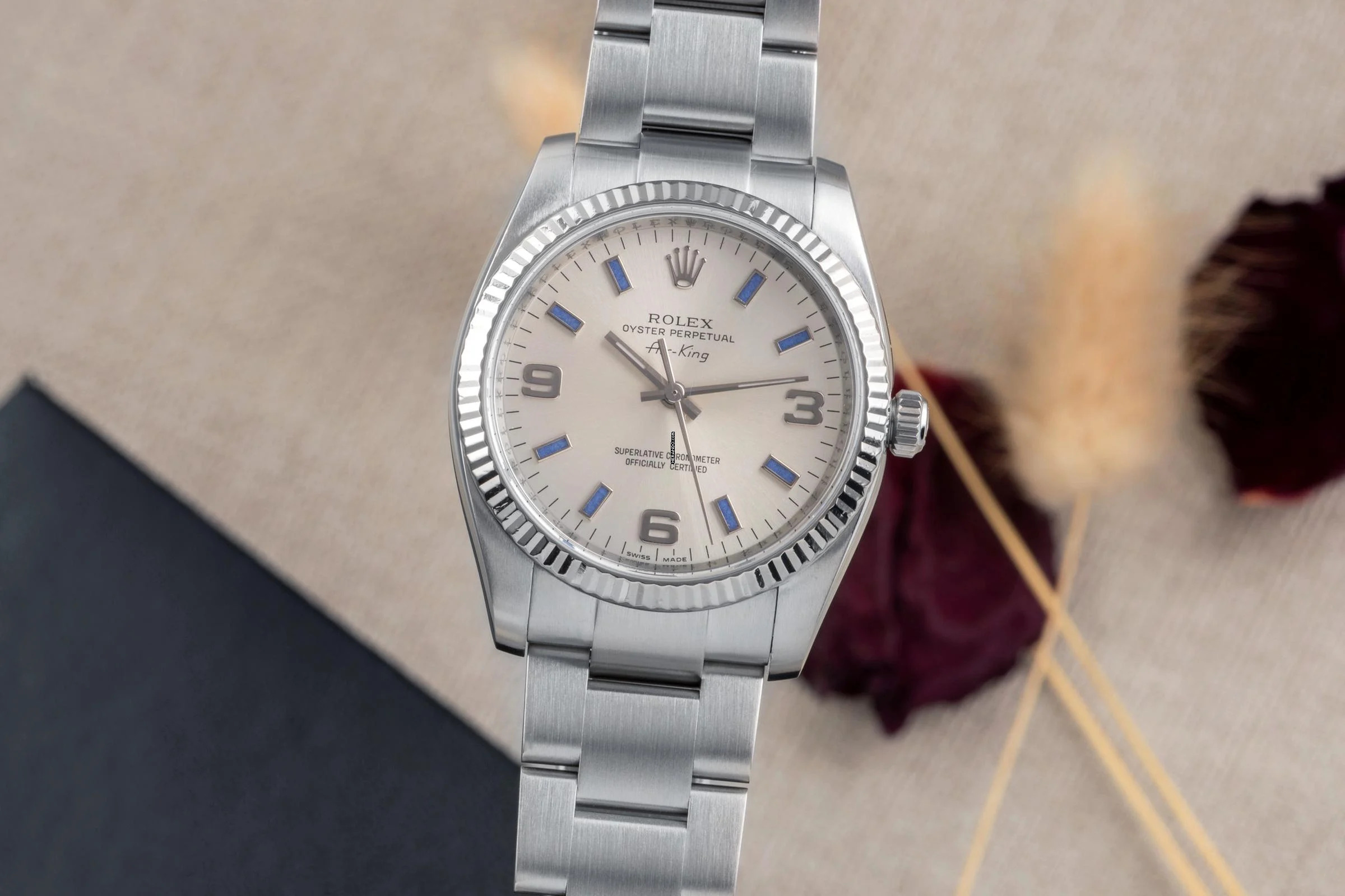 Thumbnail von Rolex Air King Stahl / Weissgold Automatik Herren Oyster Ref.114234 Papiere 2008