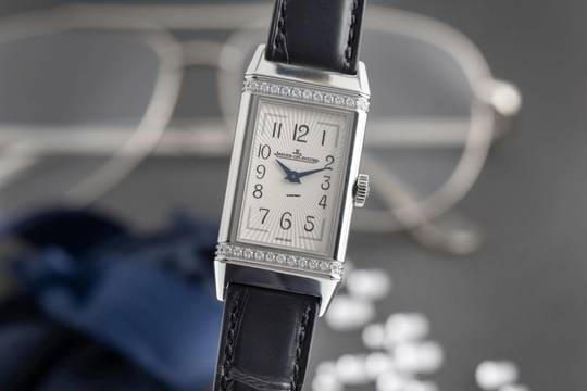  Jaeger-LeCoultre Reverso Lady Stahl Quarz Diamonds Damenuhr Ref. Q3288420 201.8.47 