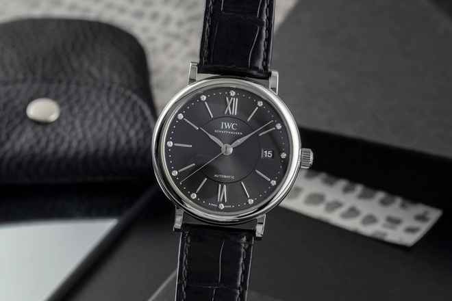  IWC Portofino Automatic 37 Diamonds Stahl Automatik Medium Ref. IW458102 