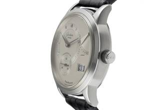 Thumbnail von Glashütte Original PanoReserve Edelstahl Handaufzug Herrenuhr Ref. 65-01-02-02-04 B&P