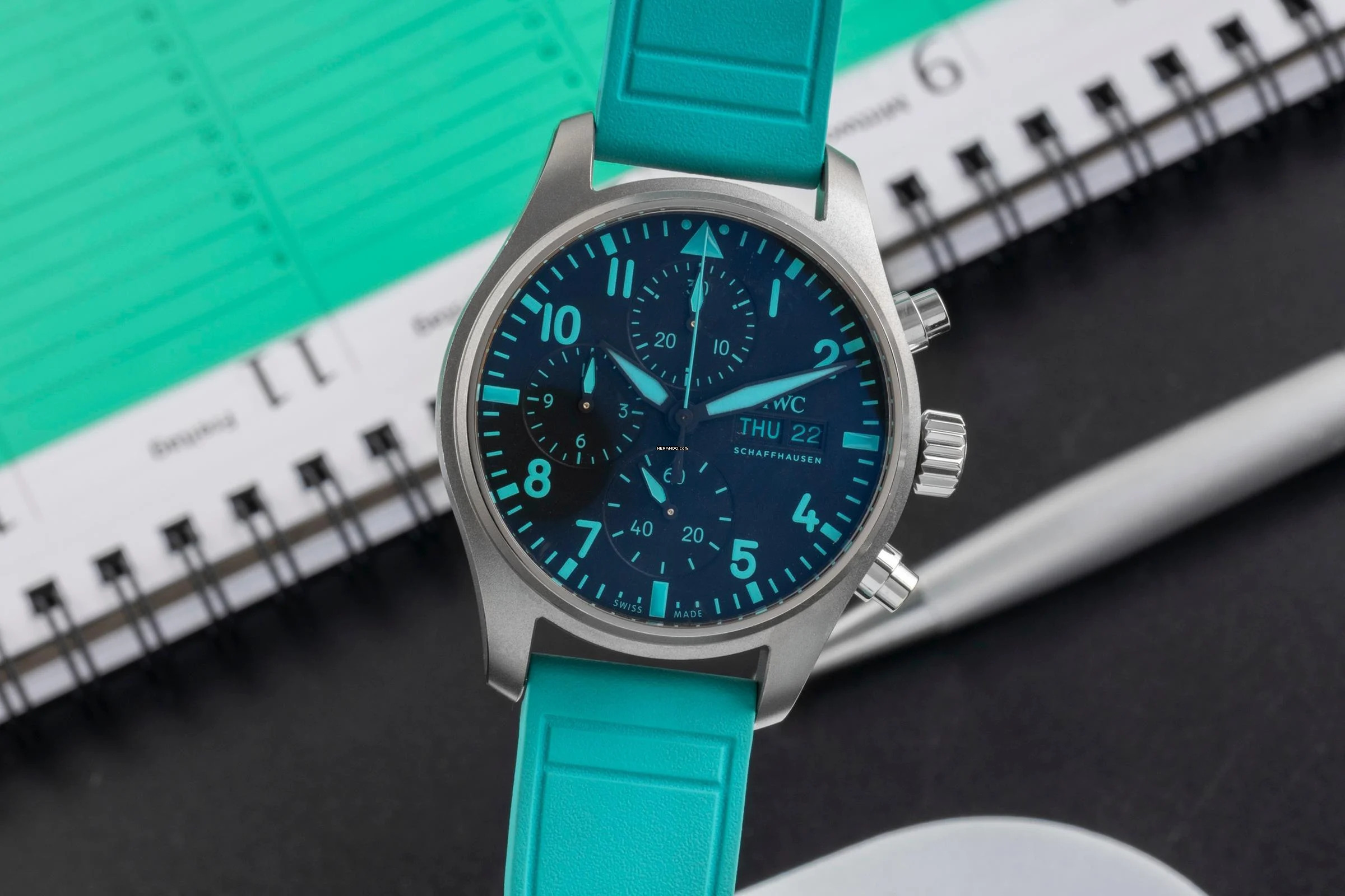 IWC Fliegeruhr Chronograph Pilot Chronograph 41 AMG Petronas Titan Automatik Ref. IW388108 B&P 2022