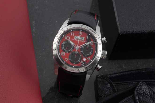  Tudor Fastrider Chrono Chronograph Edelstahl Automatik Stahl Ref. 42000 D Papiere 2014 