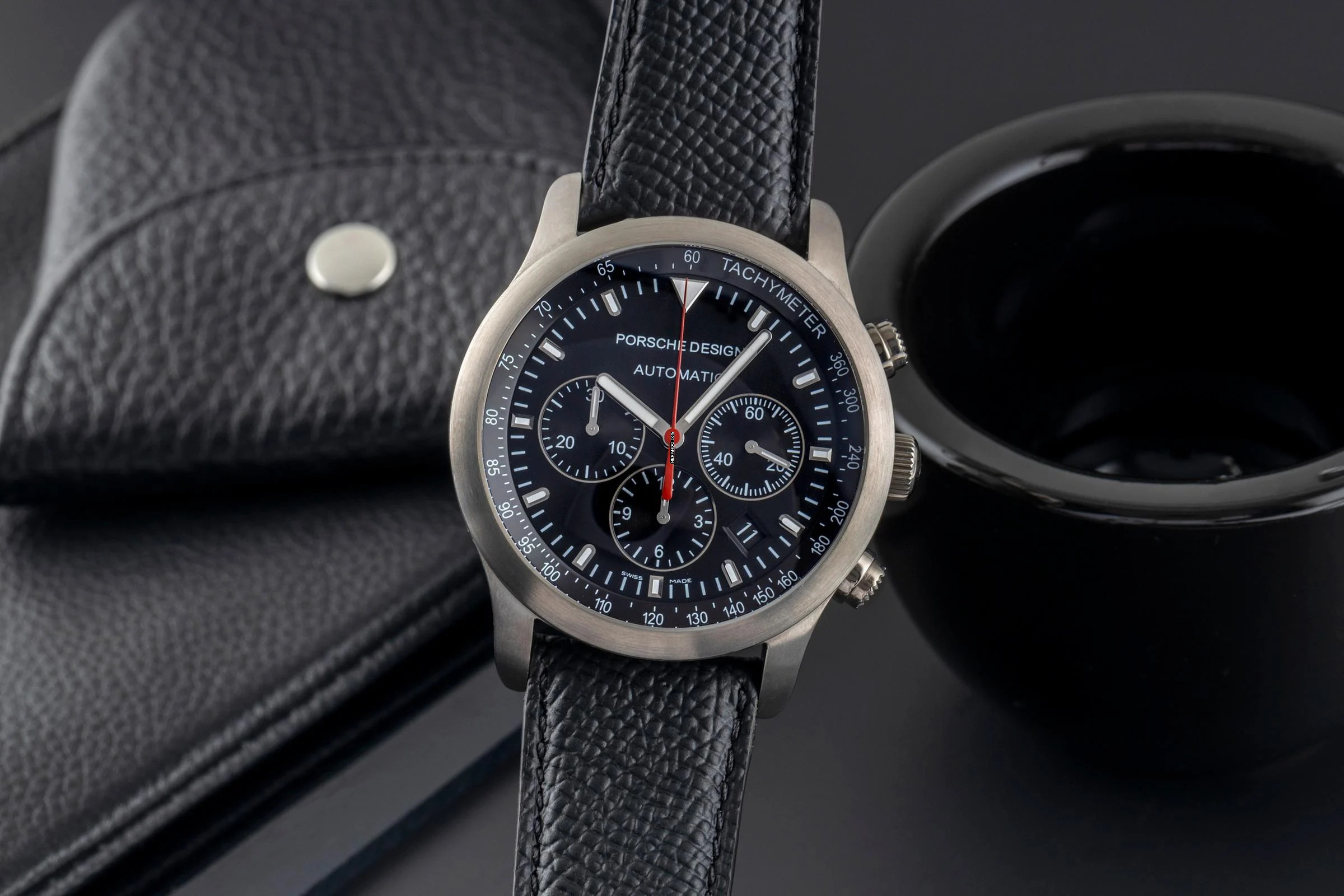  Porsche Design Dashboard Chronograph Titan Automatik Ref. 6612.11.40 Papers 