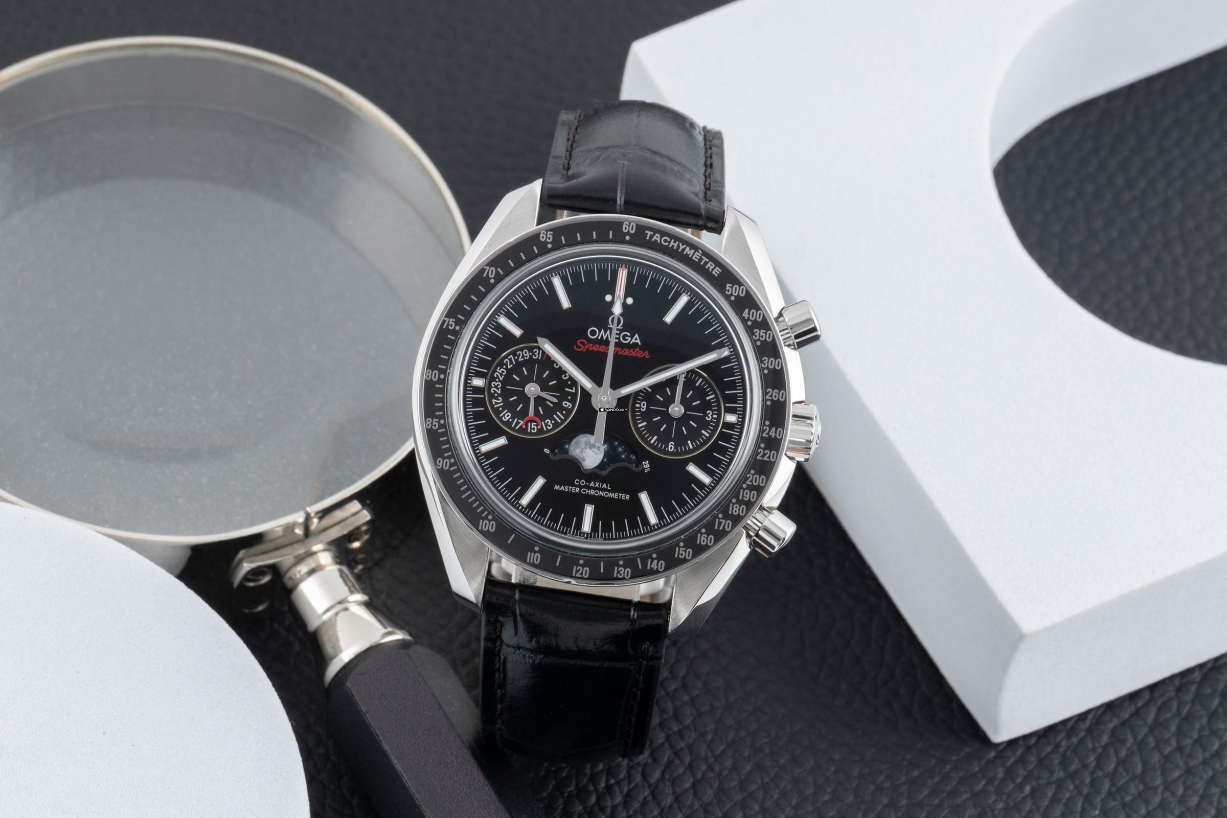 Thumbnail von Omega Speedmaster Moonphase Moonwatch Mondphase 304.33.44.52.01.001 B&P