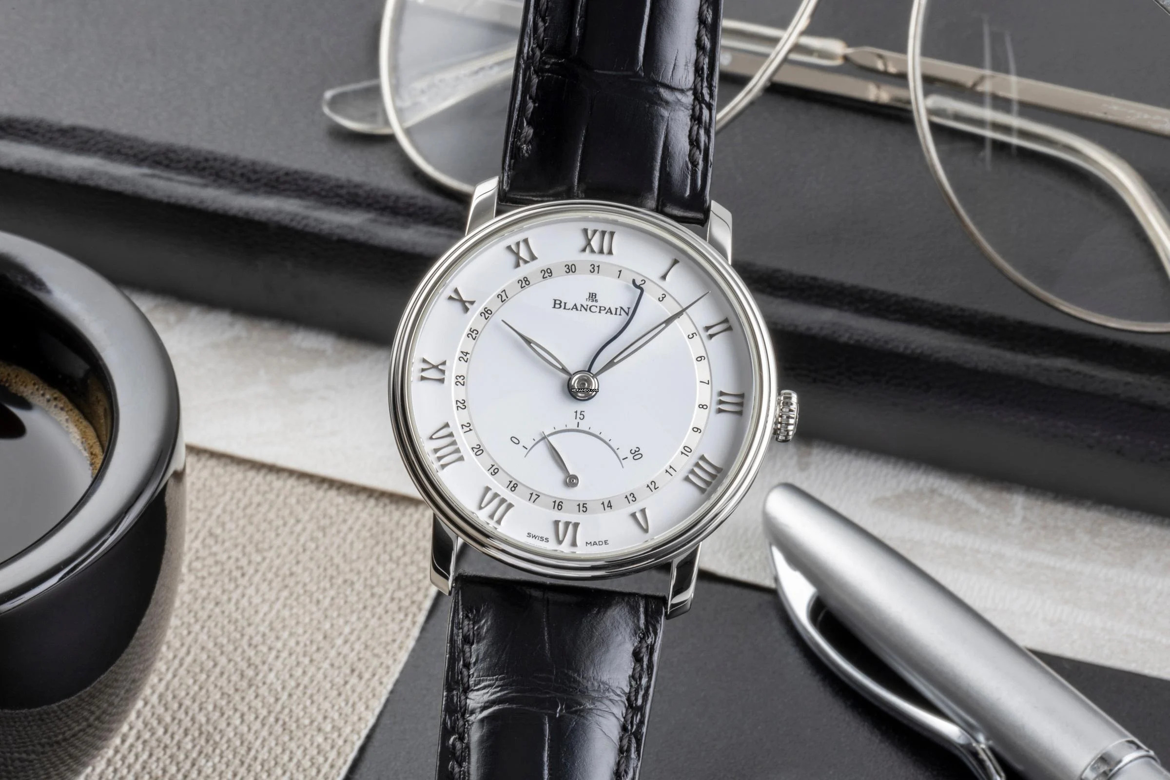  Blancpain Villeret Ultraflach Stahl Automatik Ref. 6653Q-1127-55B 
