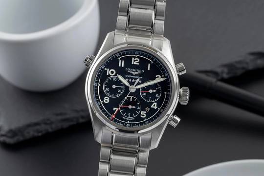  Longines Spirit Chronograph Stahl Automatik Herrenuhr L3.820.4.53.6 B&P 2021 