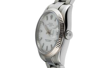 Thumbnail von Rolex Oyster Perpetual Date 34 Silver Dial Stahl Weissgold Automatik Herrenuhr Ref 115234 Z-Serie