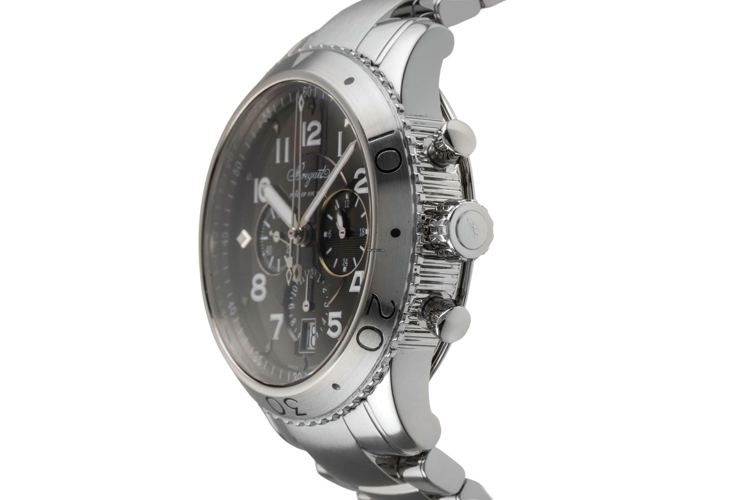 Thumbnail von Breguet Type XX - XXI - XXII Flyback Chronograph Automatik Stahl Herrenuhr Ref. 3810