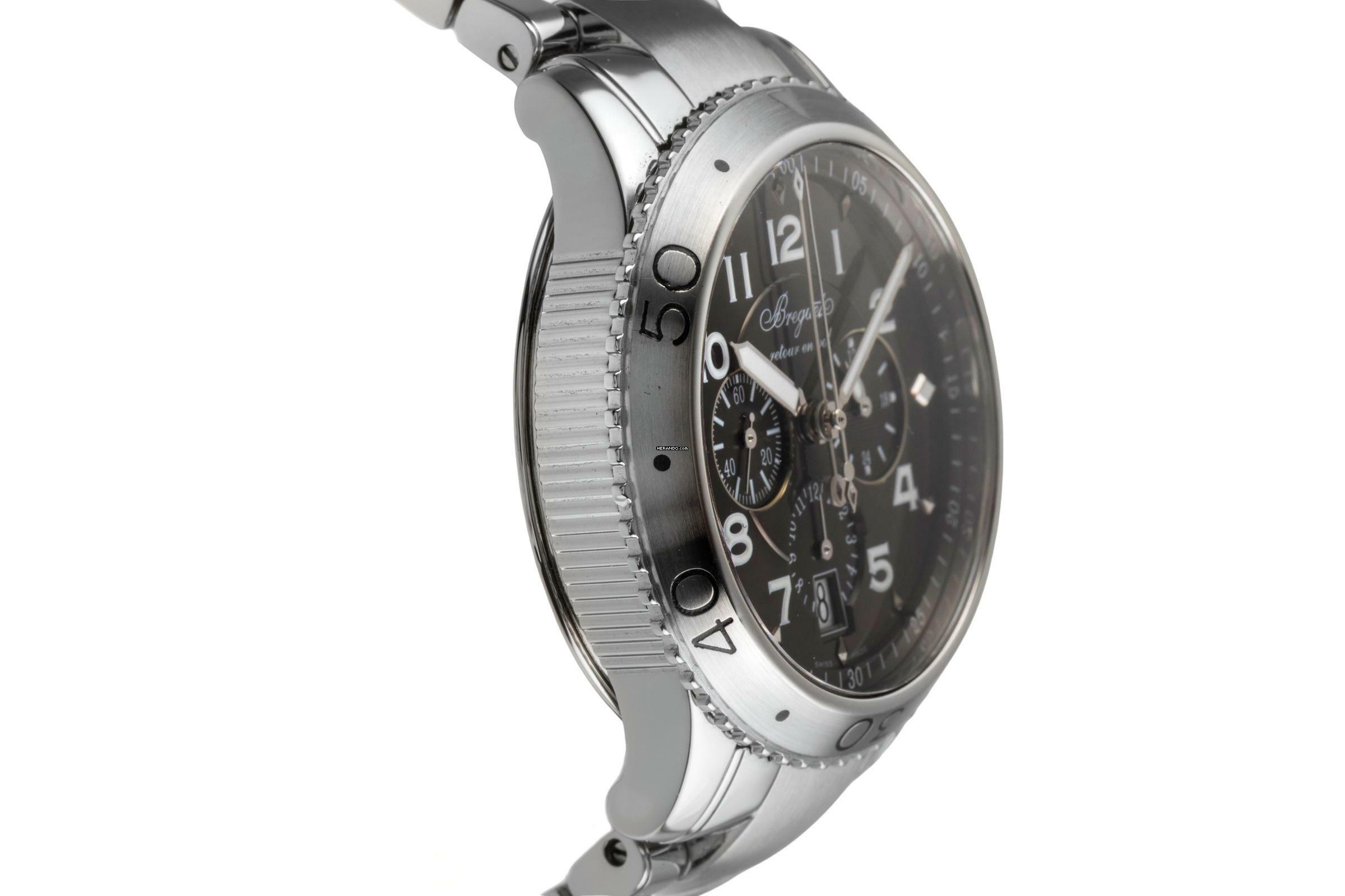 Thumbnail von Breguet Type XX - XXI - XXII Flyback Chronograph Automatik Stahl Herrenuhr Ref. 3810