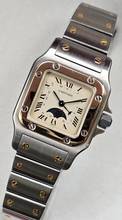 Thumbnail von Cartier Santos Galbée Moonphase 119902 Steel and Gold Very good Full Set 1992