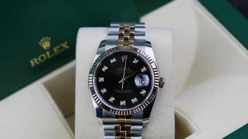 Thumbnail von Rolex Datejust 36 Steel Rosé - Black Diamond - like New - Fullset - 06/2016