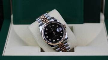 Thumbnail von Rolex Datejust 36 Steel Rosé - Black Diamond - like New - Fullset - 06/2016