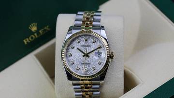 Thumbnail von Rolex Datejust 36 Steel Gold - White Jubilee - like New - Fullset - 11/2012