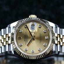 Thumbnail von Rolex Datejust 36 Steel Gold - Champagne Diamond - like New - Fullset - 2023
