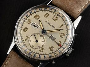 Thumbnail von Movado Vollkalendar Ref.14776 1978 original Box sehr gut Vintage Vollkalendar Triple Date