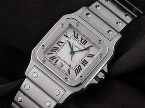 Thumbnail von Cartier Santos Galbée GM großes Modell Ref.1564 1999 BoxBeschreibung wie Neu Vintage Santos Galbee GM großes Modell